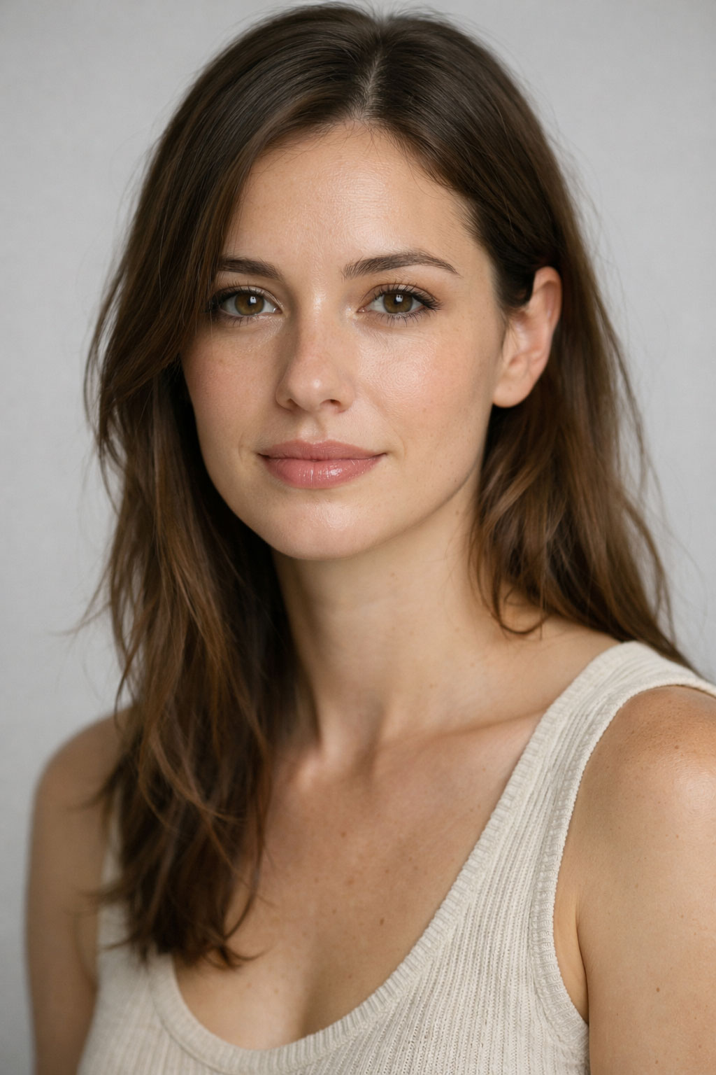 Realistic portrait AI prompt example with studio lighting