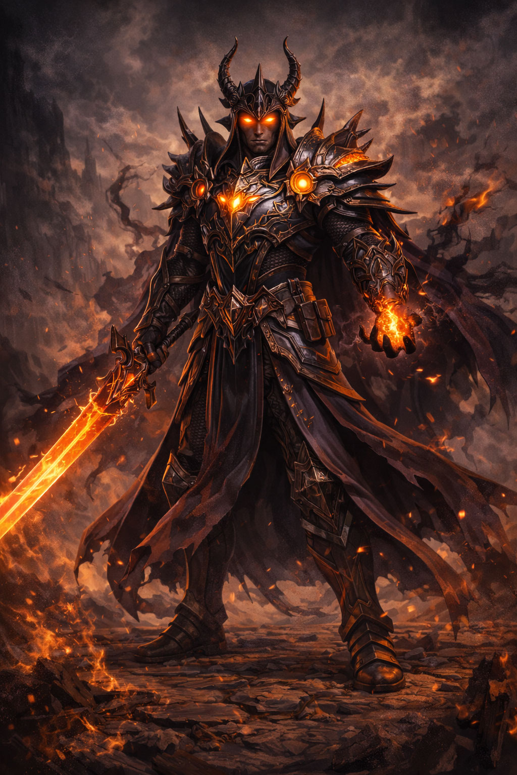 Game Villain Character AI Prompt (Dark Antagonist Concept Art)