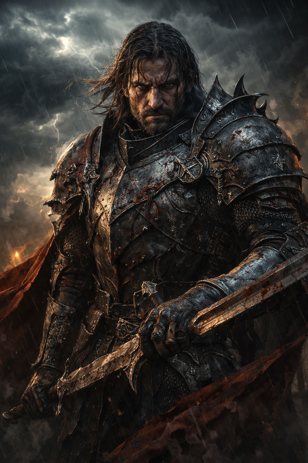 Dark Fantasy Warrior AI Prompt (Epic RPG Concept Art)