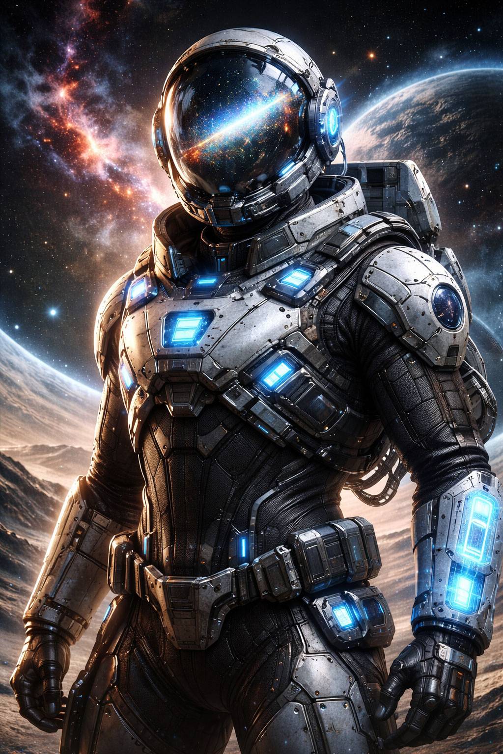 Futuristic Space Explorer AI Prompt (Sci-Fi Astronaut Concept Art)