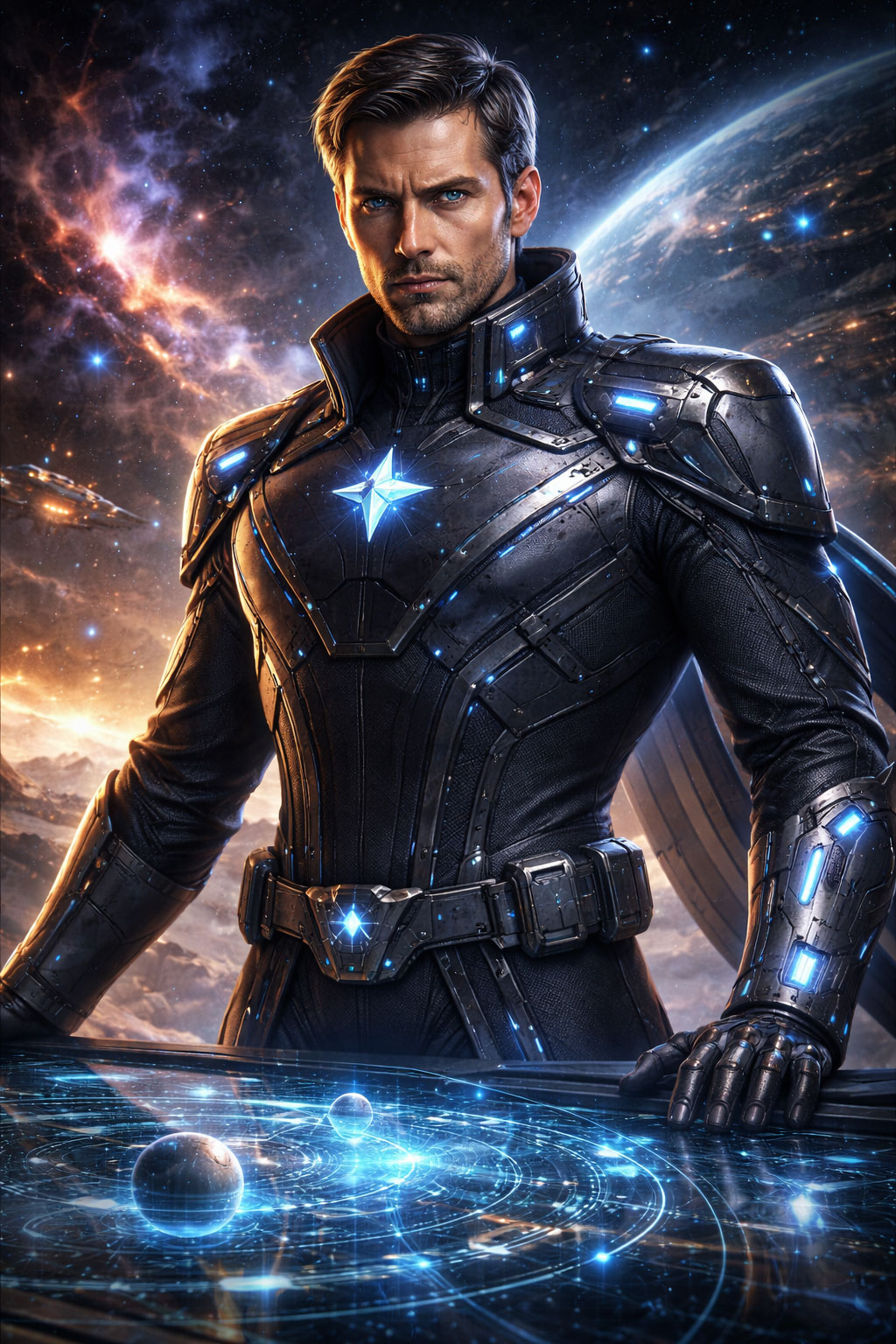 Galactic Commander Character AI Prompt (Sci-Fi Leader Concept Art)