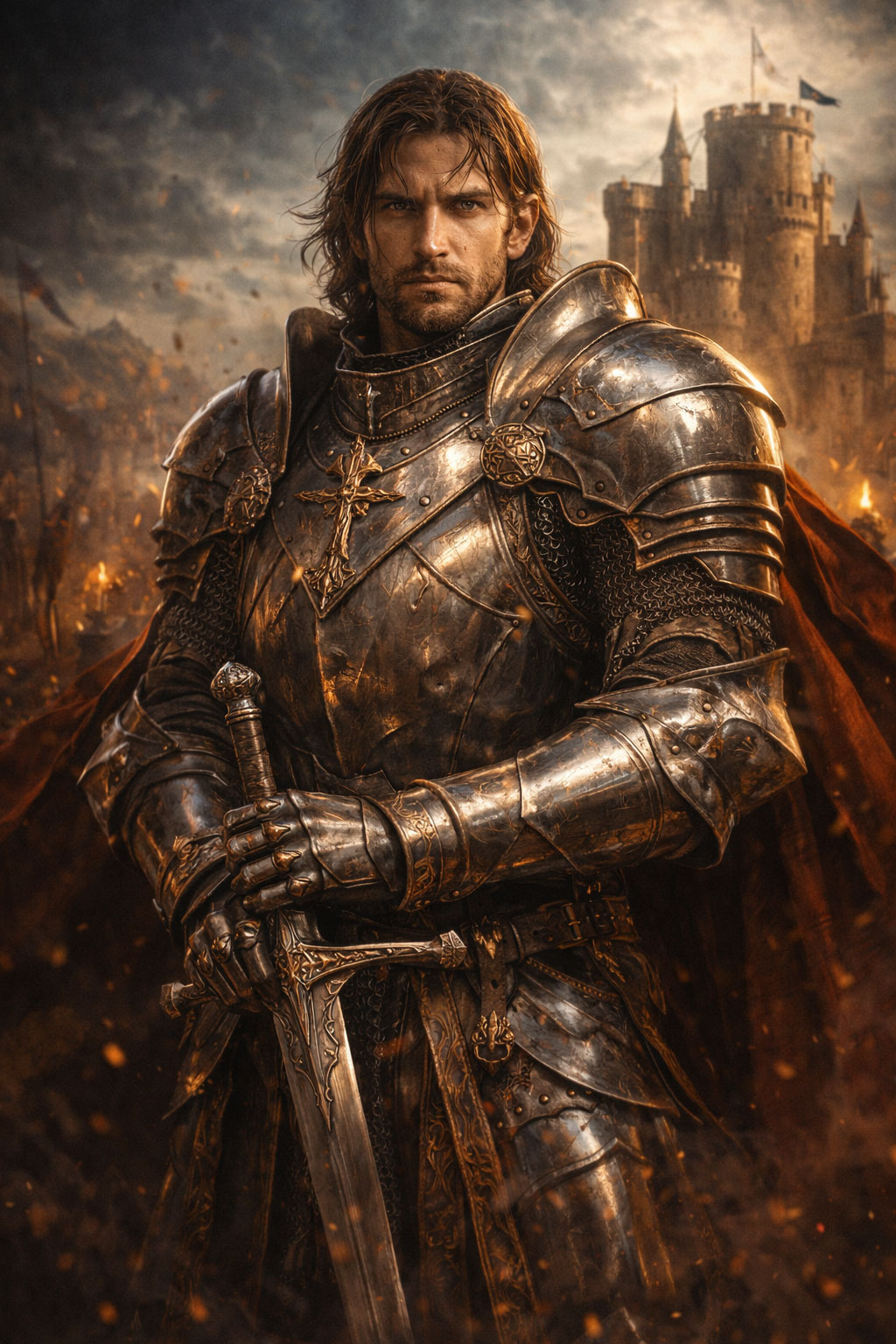 Medieval Knight Fantasy AI Prompt (Epic Armored Warrior Art)