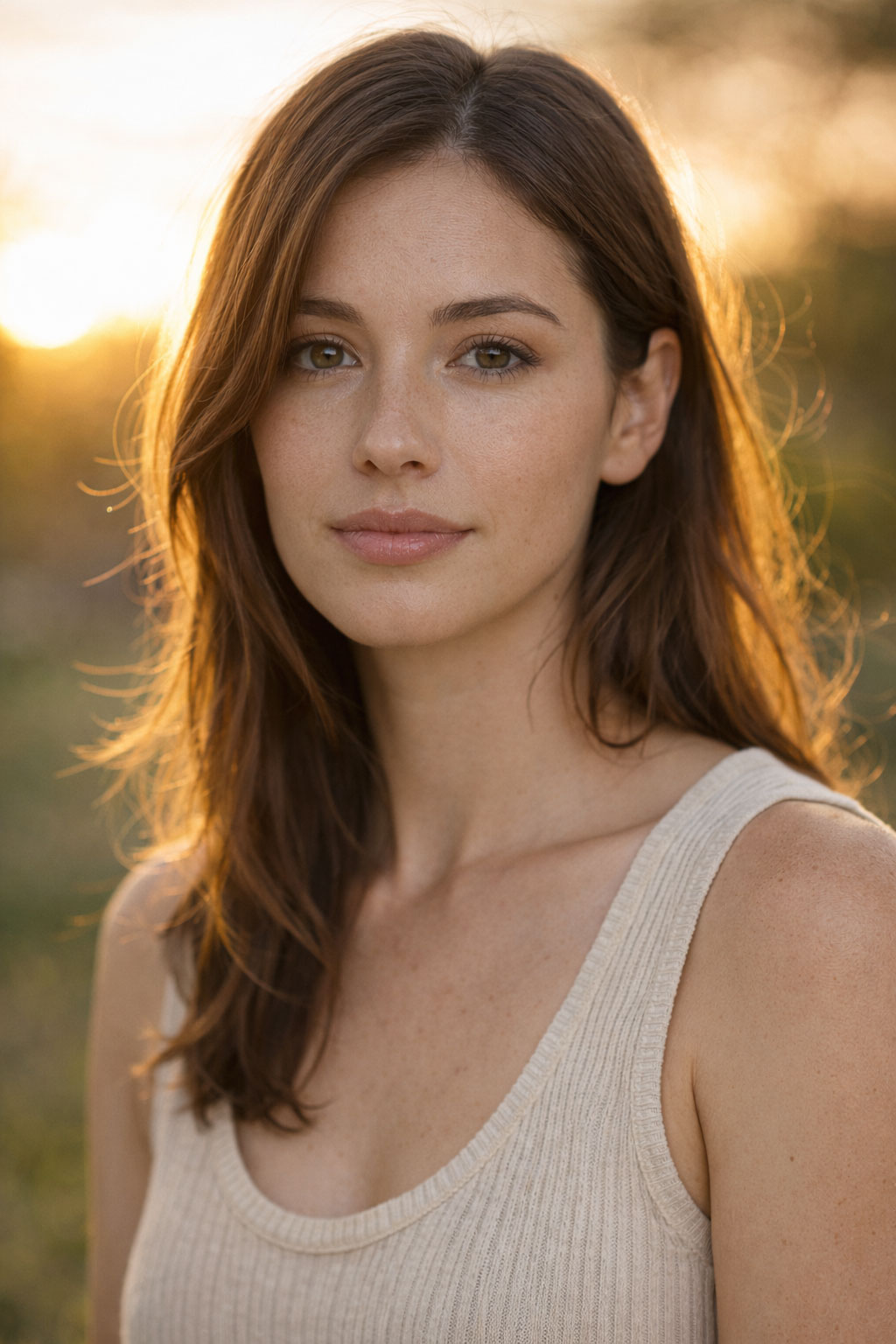 Natural light outdoor portrait AI prompt